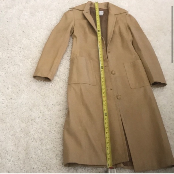 Vintage Celine Cream Leather Trench Coat size 38 - Picture 8 of 14